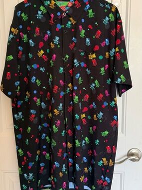 Retro Rifle 2XL Tall Men’s Button Down Shirt. Gunny Bears